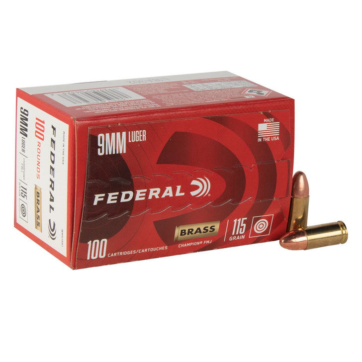 BALA 9MM FEDFERAL 115GR 100RDS