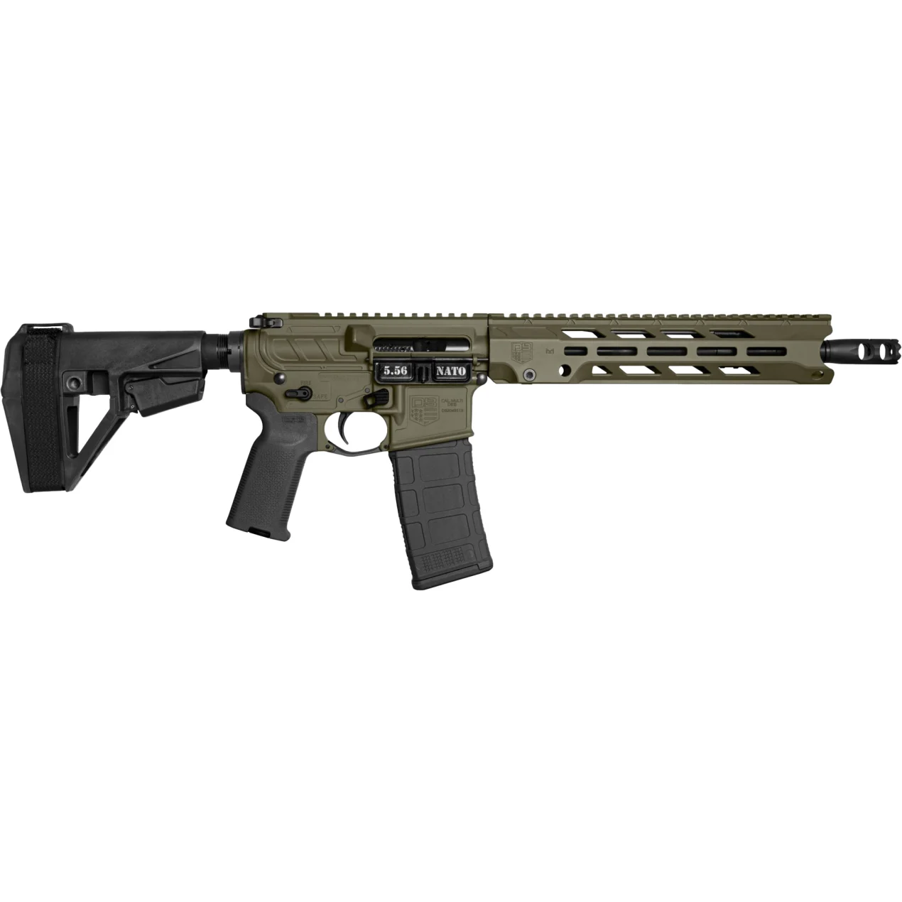 Diamondback DB15 Obsidian Pistol 11.5" OD Green, 5.56