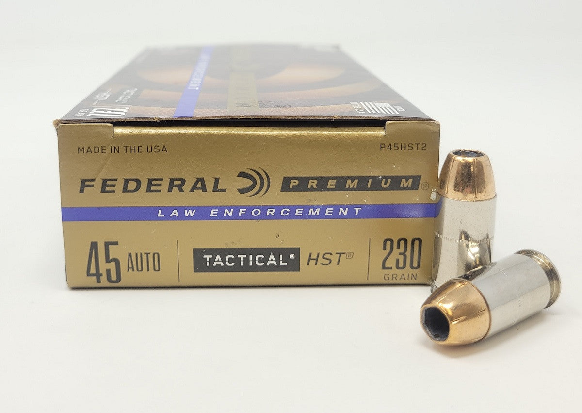 45 Auto (ACP), 50 balas, 230 Grain, Federal HST Jacketed Hollow Point
