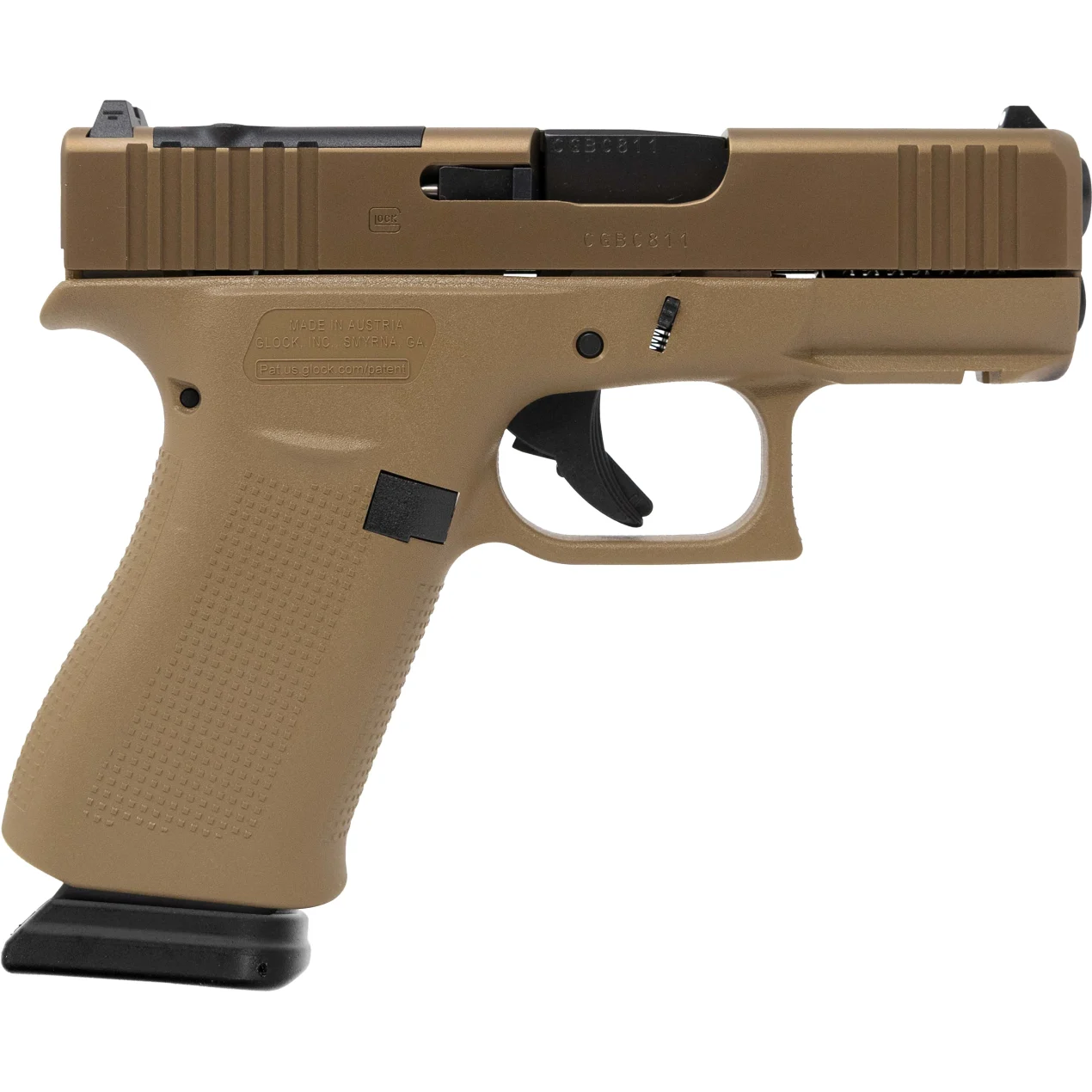 GLOCK 43X MOS COYOTE 9MM, 15RDS X 2
